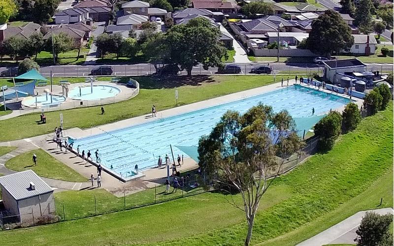 Swimming Carnival Aerial Photography Sample Image